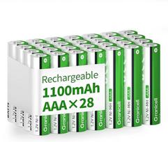 28 įkraunamos baterijos AAA 1100 mAh didelės talpos 1500 ciklų 1,2 V NiMH mažo savaiminio išsikrovimo AAA