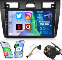 2G + 64G "Android" automobilinis radijas "Ford Fiesta" 2002-2008 m. su belaidžiu "Carplay" ir "Android Car", 9 colių jutiklinio ekrano automobilinis radijas su WiFi/GPS/FM RDS/Bluetooth+AHD galinio vaizdo kamera