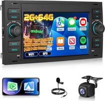 2G + 64G "Android" automobilinis radijas "Ford Transit Fiesta Focus Galaxy Mondeo Fusion Kuga C-Max S-Max" su belaidžiu "Carplay" ir "Android Car", 9 colių jutiklinio ekrano radijas su "WiFi", GPS navigacija, "Bluetooth", FM