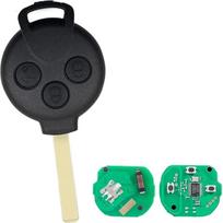 3 mygtukų įvažiavimo į automobilį nuotolinio valdymo pultelis, skirtas "Mercedes-Benz Smart Fortwo" 2007-2013 m. Automobilio raktas FCC ID: PCF7941 (433MHz)