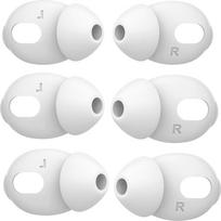 3 poros ausų kištukų + ausų kištukai "Airpods 4", itin plonos silikoninės ausinės, skirtos "Airpods 4 Gen", netelpa įkrovimo dėkle, baltos spalvos
