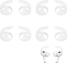 4 poros ausų kabliukų "AirPods Pro 2", ausų kabliukų dangteliai, neslystantys silikoniniai ausų kabliukai su dėklu, saugiai priglundantys priedai, užtikrinantys didesnį komfortą ir stabilumą, suderinami su "Apple AirPods Pro