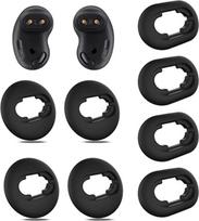 4 poros pakaitinių ausinių "Samsung Galaxy Buds Live", maži ir dideli silikoniniai pakaitiniai antgaliai SM-R180 "Bluetooth" ausinių silikoninis dėklas (juodas)