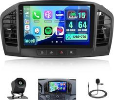 4+64G "Android" automobilinis radijas su ekranu, skirtas "Opel Insignia" 2008-2013 m., "Buick Regal" 2009-2013 m., "Wireless Carplay", automobilinis radijas su navigacija, 9 colių įstrižainės ekranas, "Android Car/FM/RDS/Reversing Cam