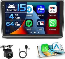 4+64G automobilinis radijas "Renault Trafic 2" / "Opel Vivaro A" / "Nissan Primastar Android 15" su 10 colių vidiniu ekranu Palaiko "Wireless Carplay" ir "Android Car Mirror Link" radiją FM/RDS GPS WiFi BT