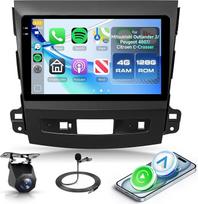 4G + 128G "Android" automobilinis radijas "Mitsubishi Outlander 2/Peugeot 4007/Citroen C-Crosser" 9 colių jutiklinio ekrano automobilinis radijas su belaidžiu "Carplay" "Android" automobiline navigacija GPS Mirror Link Bluetooth FM/RDS/EQ