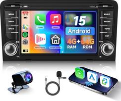 4G + 64G "Android" automobilinis radijas "Audi A3 8P RS3 S3 2003-2012" su belaidžiu "Carplay" "Android" automobiliu, Hodozzy 2 DIN ekranas 9 colių jutiklinis ekranas su GPS navigacija "Bluetooth", "WiFi", DSP, FM/RDS radijas, atbuline eiga