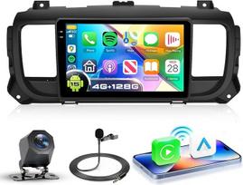 4G+128G Autoradio Android 15 für Peugeot Expert/Citroën Jumpy III/Toyota Proace 2016, 9'' Incell HD Touchscreen mit Drahtlos Carplay Android Auto GPS Wi-Fi USB Bluetooth FM RDS Rückfahrkamera