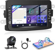 4G+64G automobilinis radijas "Dacia/Duster/Captur/Sandero/Symbol/Lodgy/Logon" su "Carplay"/"Android" automobiliu, 7 colių "Android" jutiklinis ekranas, GPS navigacija/WiFi/FM/RDS/SWC/Canbus/BT/EQ+AHD kamera