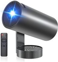 4K mini projektorius su "WiFi 6 BT5.4", 270° pasukimo kampu, "Keystone" korekcija, garso pagrindas, suderinamas su HDMI/USB/PS5, nešiojamas retro projektorius miegamajame, namuose ir lauke