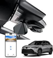 4K prietaisų skydelio vaizdo kamera, pritaikyta "Toyota Corolla Cross" ir "Corolla Cross Hybrid" 2023 2024 2025 (A modelis), LE L XLE, originali gamyklinė išvaizda, 2160P UHD vaizdo įrašas, integruotas "WiFi" ir programėlė, įrašymas kilpa, 64GB kortelė