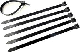 50 x juoda sunkiųjų kabelių kaklaraiščiai itin stiprus didelis nailono pramonės klasės kabelių kaklaraiščiai su 110kg tempimo stiprumo 12mm x 290mm