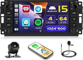 5G WiFi 4 + 64G Android automobilinis radijas Jeep Wrangler Compass Dodge Avenger Challenger Wireless Carplay, 7 colių IPS ekrano automobilinis radijas su navigacija Bluetooth 5.0 Android Car FM/RDS SWC atbulinės eigos kamera