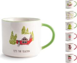 6 rinkinių rinkinys "Tazze Jumbo New Bone China Natale CC500