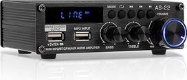 600 W mini stiprintuvas, stereo imtuvas namų stereo sistemai, 2 kanalų stereofoninis imtuvas su RCA/USB/FM "Bluetooth 5.0", mini stiprintuvas garsiakalbiui