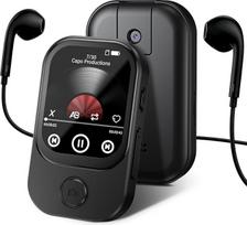 64GB MP3 grotuvas "Bluetooth 5.4" su 180° atlenkiama kamera, RWSRW mini muzikos grotuvas HD garsiakalbis FM radijas Nuotraukų albumas Idealus Hi-Fi garsas Elektroninių knygų skaitytuvas, sporto žingsniamatis (juodas)