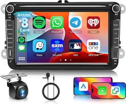 6G+128G 8 branduolių "Android" automobilinis radijas "VW Passat Golf Jetta EOS Polo Touran Seat Sharan" su "Carplay Android Car", Hodozzy 8 colių jutiklinis ekranas su "Bluetooth" navigacija "WiFi" USB DSP FM/RDS radijas atbuline eiga