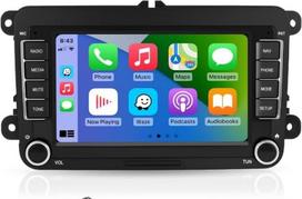 7 colių ekrano automobilinis radijas Volkswagen Seat Golf Passat Jetta Beetle Tiguan Touran EOS Skoda Seat Double Din Touch Screen Bluetooth radijas su Wireless CarPlay Android Car GPS
