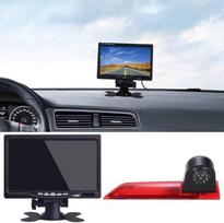 7 colių LCD monitorius + 1280x720 pikselių 1000TV linijų galinio vaizdo kamera, integruota į trečiąjį stabdžių žibintą Trečiojo stabdžių žibinto kamera, skirta "Ford Transit Custom" 2012-2016 m. "Transporter" verslo MPV SUV autobusui
