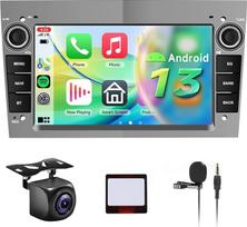 8 branduolių 4+64G Hodozzy Carplay automobilinis radijas Opel Astra Meriva Zafira su Navi/WiFi, 7 colių Opel automobilinis radijas Bluetooth su Android Car/Mirror Link/32 EQ/FM/RDS/SWC/WiFi + atbulinės eigos kamera, pilkas