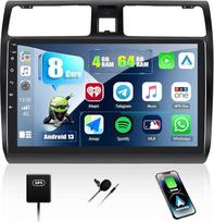 8 branduolių 4G + 64G CAMECHO "Android 13" automobilinis radijas su navigacija "Wireless Carplay", skirtas Suzuki Swift 2003-2010 m., dvigubas DIN automobilinis radijas su 10 colių jutikliniu ekranu Bluetooth 5.0 FM/RDS Mirror Link DSP