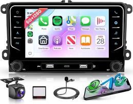8 branduolių 6G + 128G Android automobilinis radijas VW Golf 5 6 Passat Polo Tiguan Touran Caddy Skoda Seat 7 colių automobilinis radijas Belaidis Carplay Android automobilinė GPS navigacija WiFi Mirror Link Bluetooth FM/RDS/DSP