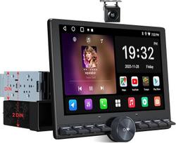 A5L 10 colių automobilinis radijas su "Android", plaukiojantis ekranas, pritaikytas 1DIN ir 2DIN, "Wi-Fi" / "Bluetooth" / USB, belaidis "CarPlay" ir "Android Car", "Mirror Link", EQ, DSP, LRV, atbulinės eigos kamera