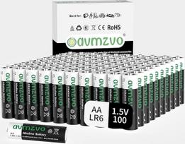 AA baterijos, 100 vnt., Lr6 baterijos, 1,5 V šarminės, ilgaamžės, galingos, galima naudoti žaislams, žadintuvams ir kitiems elektroniniams prietaisams.