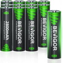 AA baterijos, 2800 mAh 1,2 V baterijos, didelės talpos AA NiMH įkraunamos baterijos, 12 vnt., iš anksto įkrautos