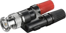 Adapteris Bnc į 2x 4 mm banano formos moteriškąją jungtį 5 vnt.