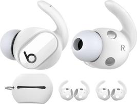 AHASTYLE Ausų pagalvėlės "Beats Studio Buds" silikoninės 3 poros ausų kabliukų Neslystantys ausinių dangteliai netelpa į įkrovimo dėklą: Suderinama su "Beats Studio Buds 2021" (balta)