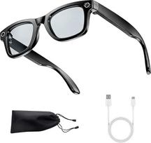 Ai Brille für Damen und Herren, Smart Brille mit Kamera, 4K 8MP Powered by ChatGPT AI, Mikrofon Anruf Rauschunterdrückung, Übersetzung & Videoaufnahme, IP65 Wasserdicht, Cleanlence 35g Bluetoot Brille