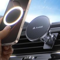 andobil MagSafe automobilinis mobiliojo telefono laikiklis MagSafe automobiliniam laikikliui su ventiliacija [2025 naujausia magnetinio pluošto plokštelė] Magnetinis automobilinis mobiliojo telefono laikiklis [20 x N55 stipriausi magnetai] iPhone 16/15/14