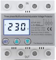 Apsauga nuo viršįtampių Apsauga nuo viršįtampių 3 fazių įtampa LCD daugiafunkcinė savaiminio atstatymo sistema STVP-932 230 V/400 VAC reguliuojama apsauga nuo įtampos (50 A)