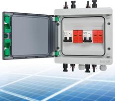Apsauga nuo viršįtampių PV DC 32A 1000V apsaugos nuo žaibo grandinės pertraukiklis IP65 atsparus vandeniui 2 stygos 8 moduliai Saulės PV prijungimo dėžutė