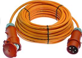 AS - Schwabe CEE maitinimo kabelio išplėtimo kabelis H07BQ-F 5G6 25 m oranžinis 59623