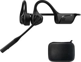 Atviros "Bluetooth" ausinės su mikrofonu, belaidės ausinės su triukšmo slopinimo funkcija ir nutildymo mygtuku, palaiko aptX-LL/aptX-HD, skirtos susitikimams ir namų biurui (juodos spalvos)