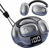 Atviras ausies kablys Sporto salės bėgimo ausinės Belaidis oro kaulų laidumas TWS ausinės "Bluetooth" 5.4 Belaidės sporto ausinės per ausį ENC OWS ausų telefonai "Bluetooth" "iPhone" "Android" bėgikams Fitneso pratimai
