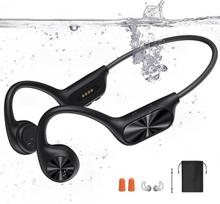 Ausinės plaukimui, "Bone Sound" ausinės "Bluetooth 5.4", IPX8 vandeniui atsparios, sporto ausinės su 32G atmintimi, atviros ausinės su MP3 grotuvu, povandeninės ausinės plaukimui, treniruotėms ir bėgimui