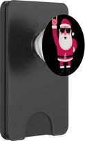 Aušintuvas Weihnachtsmann Rock On Juokingas žiemos simbolis Grafinis Clausas PopSockets PopWallet für MagSafe