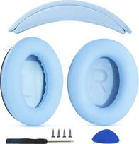 Ausų pagalvėlės + galvos juosta Pakaitinės ausų pagalvėlės, suderinamos su "Bose QuietComfort 45 QC45 35 QC35 QC35 II Over-Ear" ausinėmis Lengvas surinkimas "pasidaryk pats" Baltymų odos dalys (dangaus mėlyna)
