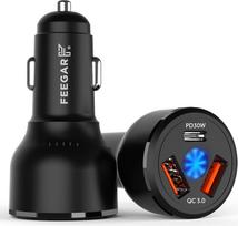 Automobilinis įkroviklis Feegar Rush USB C Cigaretės žiebtuvėlio USB automobilinis įkroviklis 3 prievadai 66W Power Delivery PD QC 3.0 QC4.0+