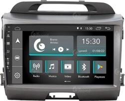Automobilinis radijo imtuvas "Kia Sportage" (2010-2016 m.) su galine kamera, navigacija ir "Infinity" stiprintuvu "Android" GPS "Bluetooth" "WiFi" USB DAB+ jutiklinis 9 colių 8 branduolių "Carplay" "Android" automobilis
