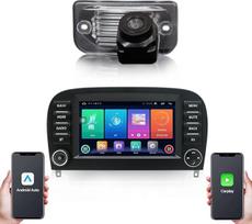 Automobilinis radijo imtuvas Automobilinis grotuvas GPS navigacija Carplay/Android automobilinis radijas 7 colių HD jutiklinio ekrano grotuvas, skirtas Mercedes-Benz SL R230 SL55AMG SL55AMG SL63AMG SL65AMG SL280 SL300 SL350 SL500 SL600 (su galinio vaizdo