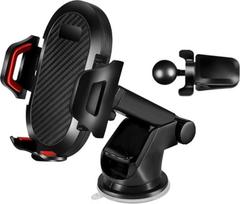 Automobilinis telefono laikiklis su siurbimo taure ir "Tuyere Clip" telefono laikikliu, 360° pasukamas mobiliojo telefono laikiklis, universalus, suderinamas su visais mobiliaisiais telefonais