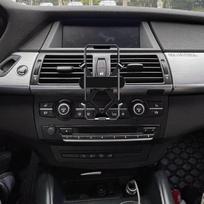 Automobilinis telefono laikiklis, skirtas 2007-2013 m. BMW X5/X6 E70/E71, suderinamas su 4-7 colių mobiliaisiais telefonais, plastikinis + aliuminio lydinio sagties dizainas, skirtas išmaniesiems telefonams