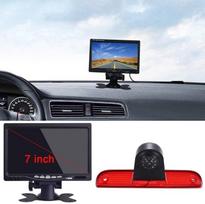 Automobilio trečiojo stogo stabdžių žibinto kamera Stabdžių šviesos galinio vaizdo palaikymo kamera, 12 mm kamera + 7 colių TFT LCD monitorius.