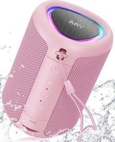 AY Nešiojamasis "Bluetooth" garsiakalbis su šviesa, "Bluetooth" muzikos dėžutė su galingu krištolo skaidrumo garsu, IPX5 vandeniui atsparus, AUX ir TF kortelės įvestis, stereofoninis suporavimas, 24 val. baterija, puikiai tinka naudoti namuose, lauke