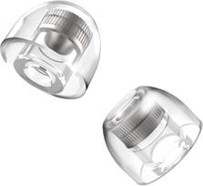 AZLA Mithryl IEM ausų kištukai - chirurginio nerūdijančio plieno šerdis, skirta HiFi vidiniams ausinių monitoriams, laidinėms ausinėms, IEM ausinėms - ausinių antgaliai, skirti 4,5 mm-6 mm skersmens antgaliams (ML (2 poros))