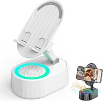 Belaidis indukcinis "Bluetooth" garsiakalbis "5-in-1" telefono laikiklis, belaidis indukcinis "Bluetooth" garsiakalbis su mobiliojo telefono laikikliu, 300° pasukamas ir sulankstomas planšetinio kompiuterio stovas namų biurui (baltas)